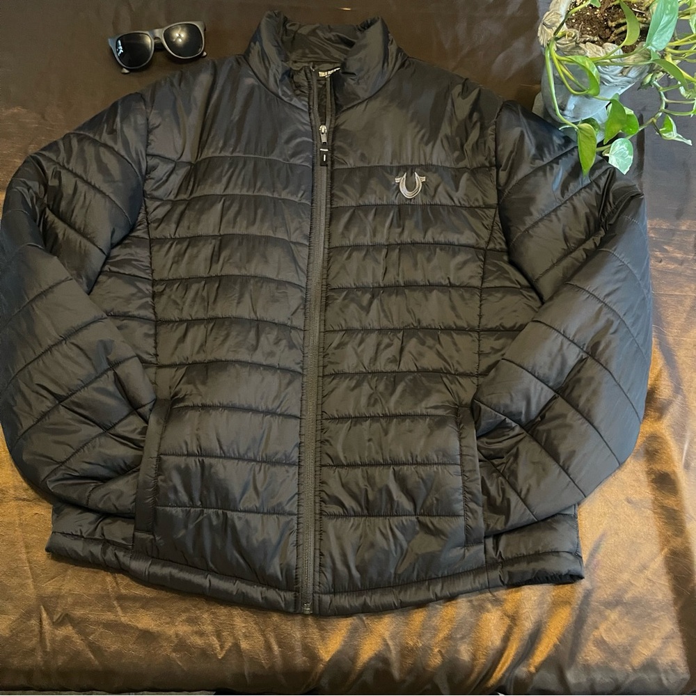 True Religion Light Weight Black Quilted Puffer Jacket